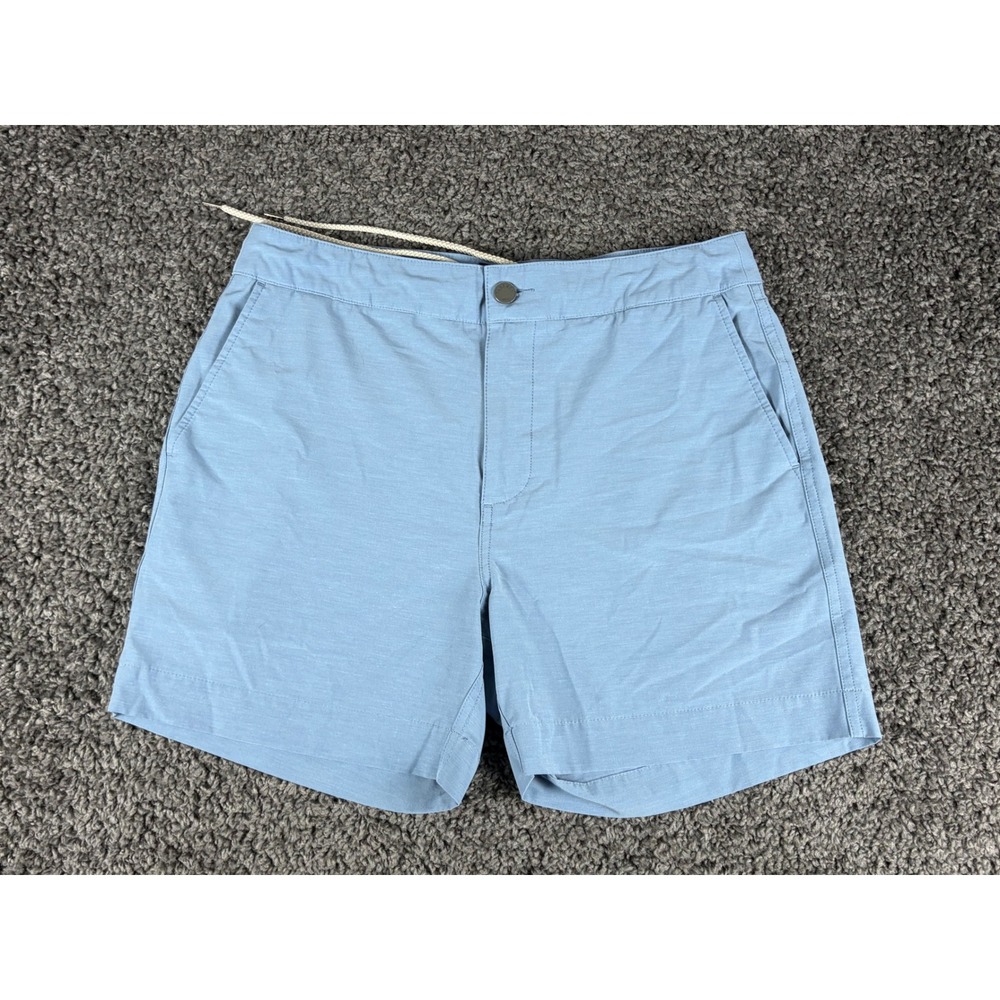 Faherty All Day Shorts Mens 31 Light Blue Stretch Preppy, Outdoor.